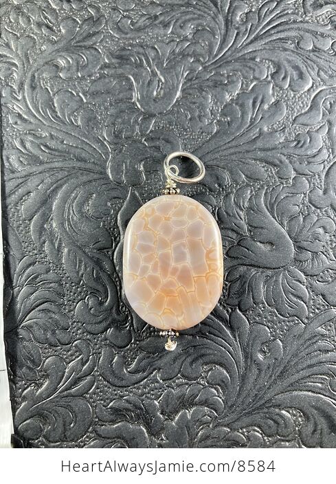 Fire Agate Stone Jewelry Pendant - #HdmPCeT3OrY-1
