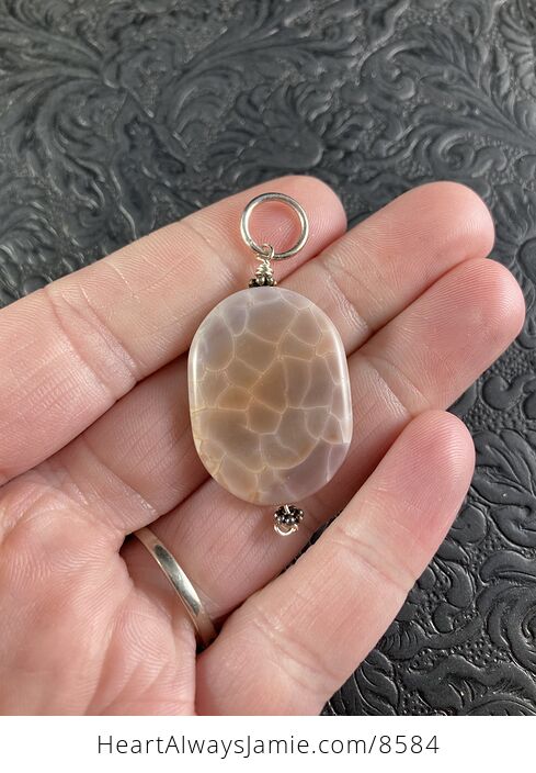 Fire Agate Stone Jewelry Pendant - #HdmPCeT3OrY-3
