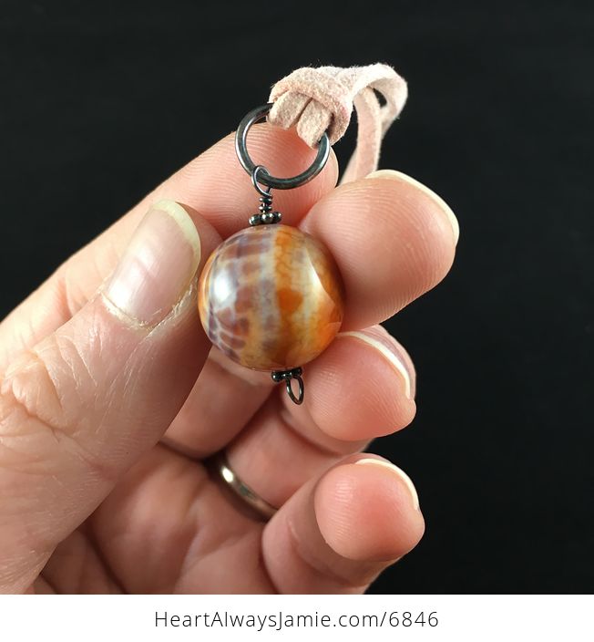 Fire Agate Stone Jewelry Pendant Necklace - #aXhKirIWuBE-3