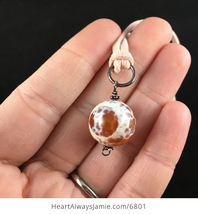 Fire Agate Stone Jewelry Pendant Necklace - #osC00qknbPY-1