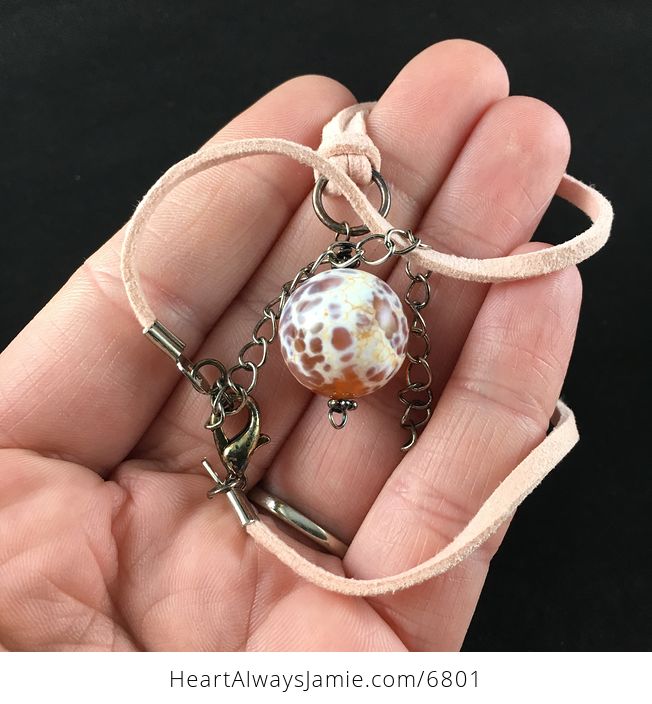 Fire Agate Stone Jewelry Pendant Necklace - #osC00qknbPY-5