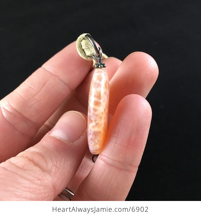 Fire Agate Stone Jewelry Pendant Necklace - #qVuYIjN3XHM-3