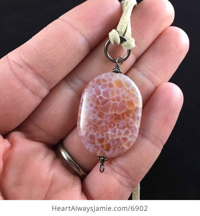 Fire Agate Stone Jewelry Pendant Necklace - #qVuYIjN3XHM-1