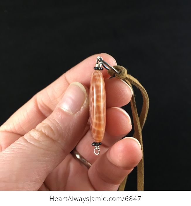 Fire Agate Stone Jewelry Pendant Necklace - #wTOsaHwEgPg-3