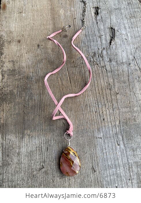 Fire Cherry Quartz Stone Jewelry Pendant Necklace - #Pwvoa8pG74g-3