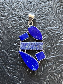 Five Lapis Lazuli Gems Crystal Stone Jewelry Pendant #b8m4Jb1VlBg