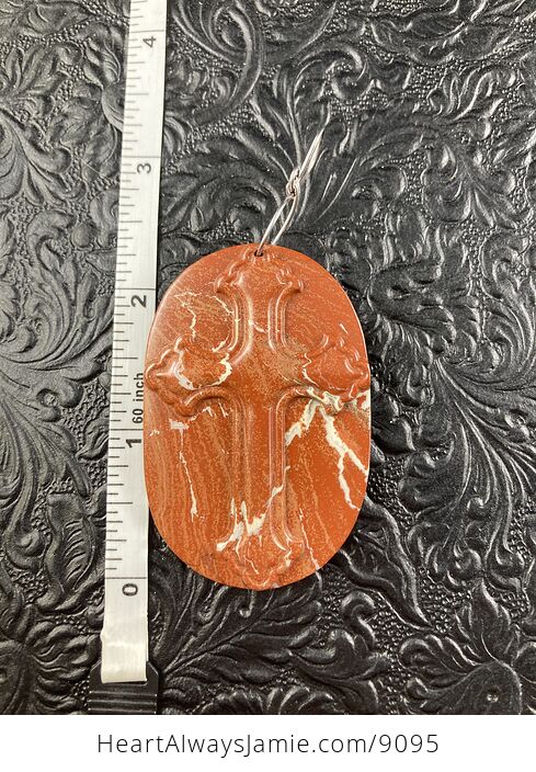 Flame Jasper Jasper Cross Stone Jewelry Pendant Mini Art Ornament - #xtPYQnIbAgI-5