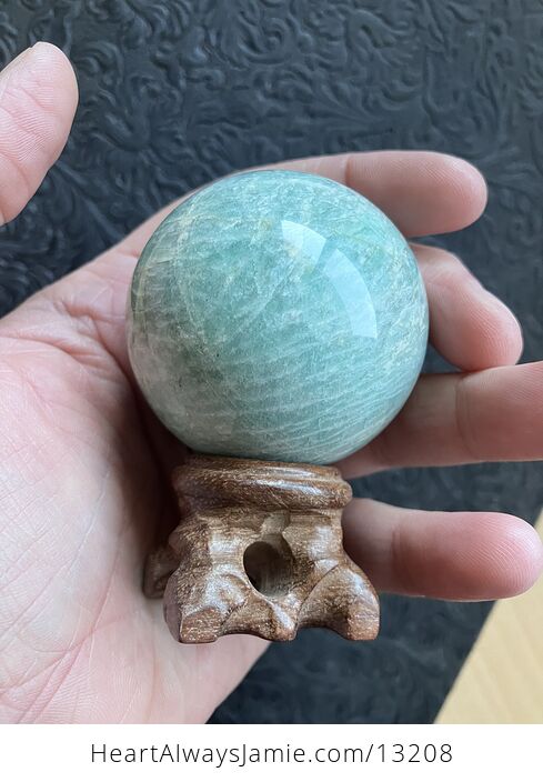 Flashy Amazonite Crystal Sphere - #TF0V8ZV1dgA-1