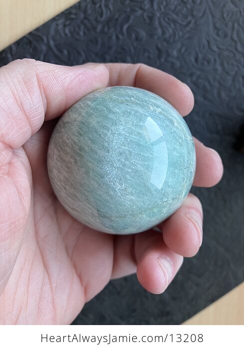 Flashy Amazonite Crystal Sphere - #TF0V8ZV1dgA-9