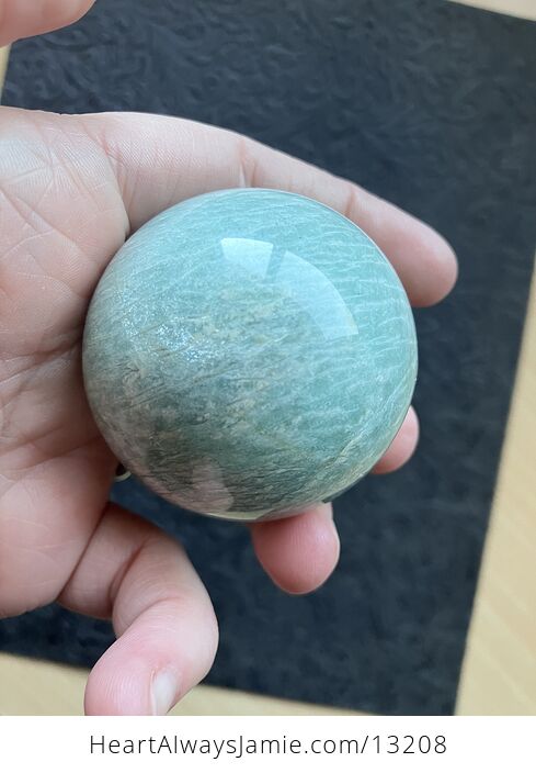 Flashy Amazonite Crystal Sphere - #TF0V8ZV1dgA-2