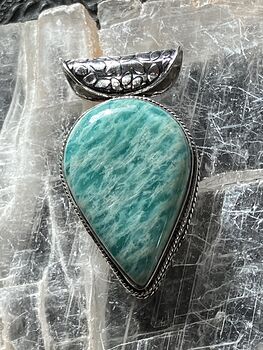 Flashy Amazonite Crystal Stone Jewelry Pendant #7QQKoYeAJYQ