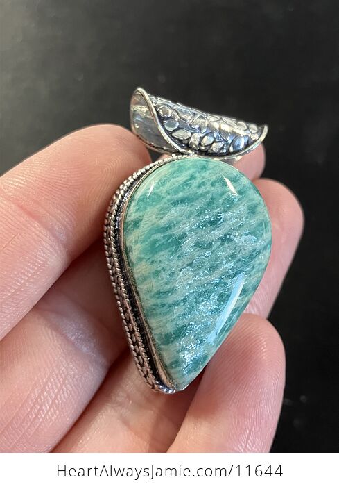 Flashy Amazonite Crystal Stone Jewelry Pendant - #7QQKoYeAJYQ-10
