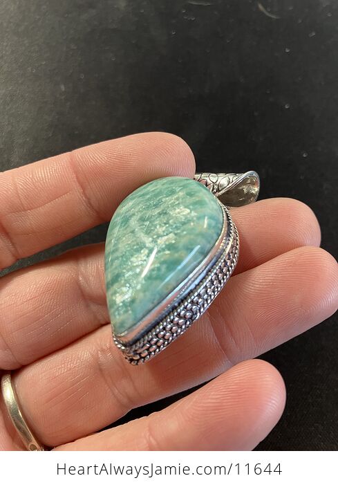 Flashy Amazonite Crystal Stone Jewelry Pendant - #7QQKoYeAJYQ-8