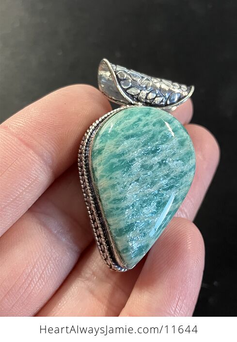 Flashy Amazonite Crystal Stone Jewelry Pendant - #7QQKoYeAJYQ-11