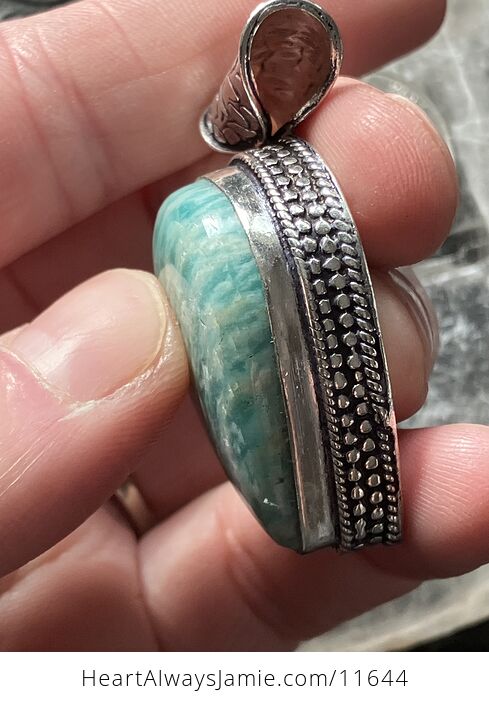 Flashy Amazonite Crystal Stone Jewelry Pendant - #7QQKoYeAJYQ-6