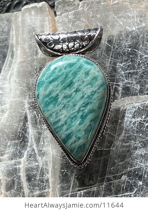 Flashy Amazonite Crystal Stone Jewelry Pendant - #7QQKoYeAJYQ-1