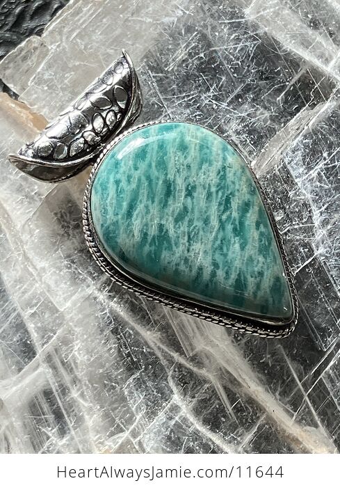 Flashy Amazonite Crystal Stone Jewelry Pendant - #7QQKoYeAJYQ-2