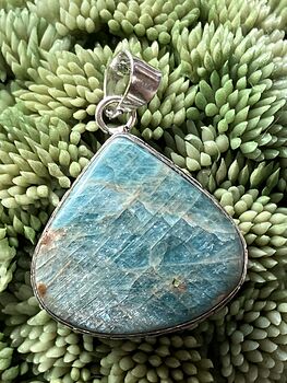 Flashy Blue Apatite Stone Crystal Jewelry Pendant #XcHyFADGRZw