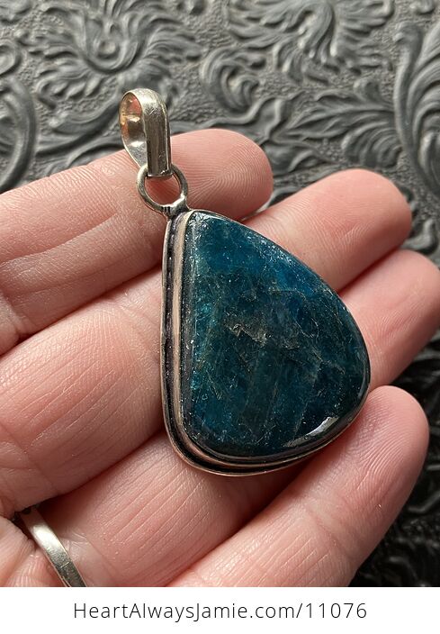 Flashy Blue Apatite Stone Crystal Jewelry Pendant - #kRQxFVR9Lf8-4