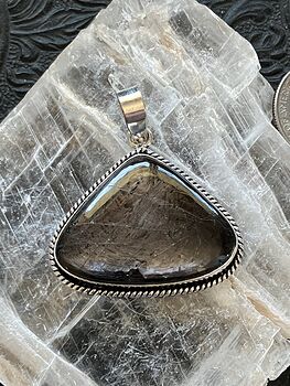 Flashy Hypersthene Stone Crystal Jewelry Pendant #x7AWvwc3Mbk