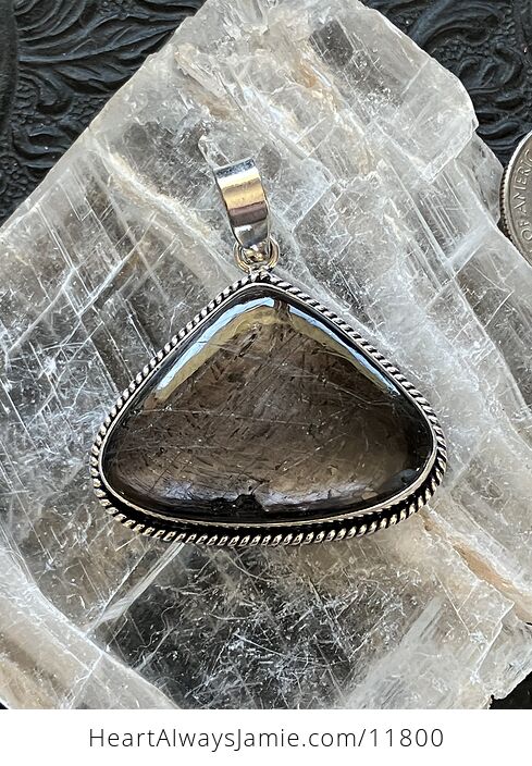 Flashy Hypersthene Stone Crystal Jewelry Pendant - #x7AWvwc3Mbk-1