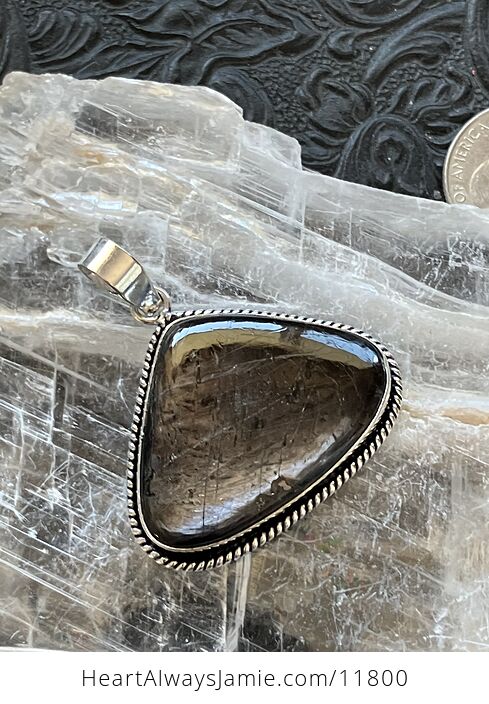 Flashy Hypersthene Stone Crystal Jewelry Pendant - #x7AWvwc3Mbk-8
