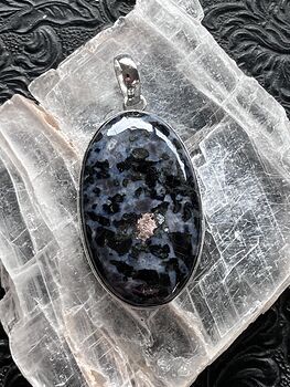 Flashy Indigo Gabbro Mystic Merlinite Gemstone Crystal Jewelry Pendant #U9vYaUSHytM
