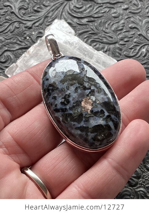 Flashy Indigo Gabbro Mystic Merlinite Gemstone Crystal Jewelry Pendant - #U9vYaUSHytM-2