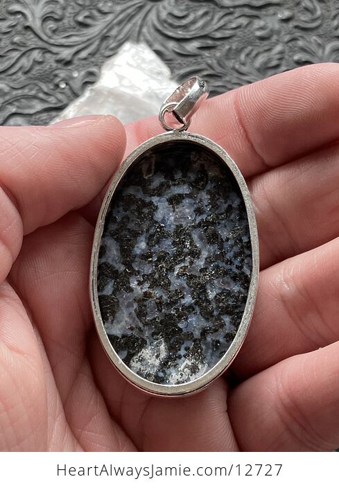 Flashy Indigo Gabbro Mystic Merlinite Gemstone Crystal Jewelry Pendant - #U9vYaUSHytM-4