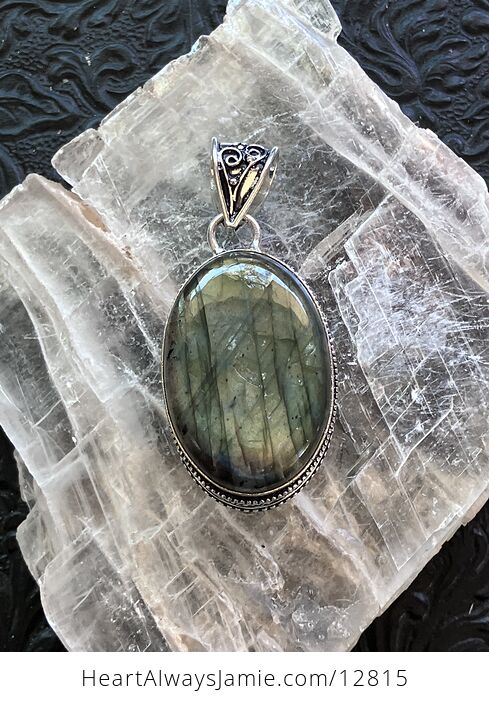 Flashy Labradorite Crystal Stone Jewelry Pendant - #0lg4ARZ33Uk-9