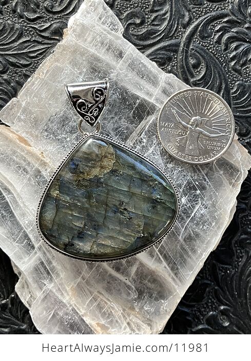 Flashy Labradorite Crystal Stone Jewelry Pendant - #7TWMOfwzlTc-7
