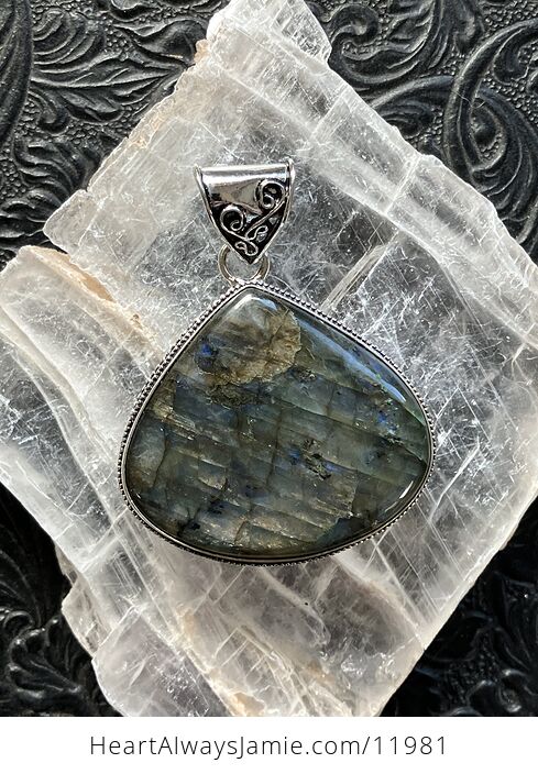 Flashy Labradorite Crystal Stone Jewelry Pendant - #7TWMOfwzlTc-6