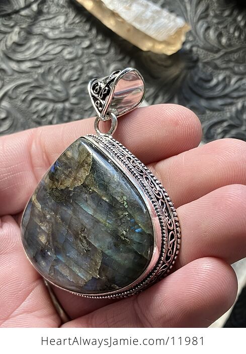 Flashy Labradorite Crystal Stone Jewelry Pendant - #7TWMOfwzlTc-4