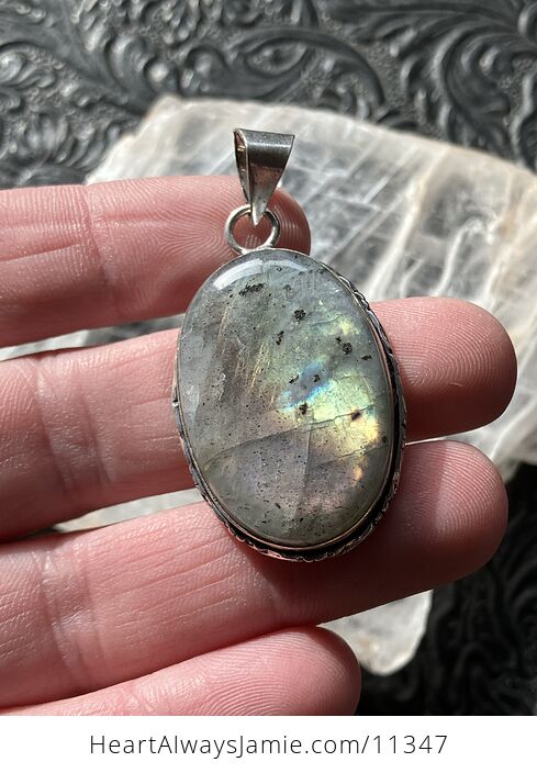 Flashy Labradorite Crystal Stone Jewelry Pendant - #UthEea3Kf4s-2