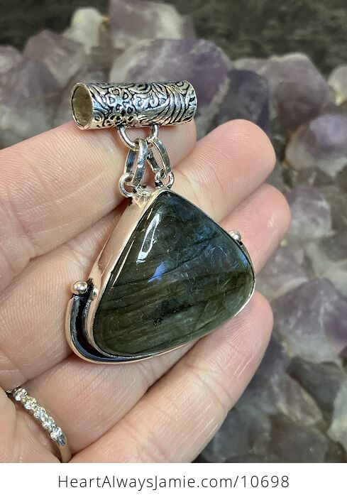 Flashy Labradorite Crystal Stone Pendant Jewelry - #bVkqUX8y7LI-2
