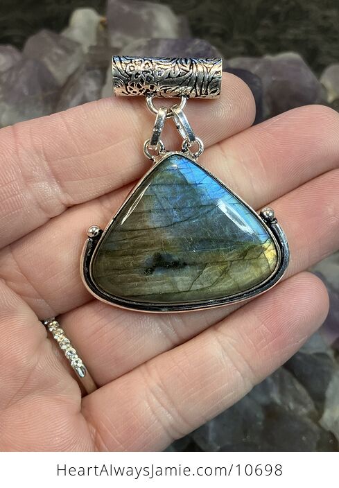 Flashy Labradorite Crystal Stone Pendant Jewelry - #bVkqUX8y7LI-1