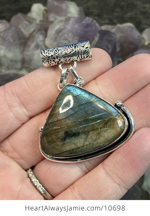 Flashy Labradorite Crystal Stone Pendant Jewelry - #bVkqUX8y7LI-3