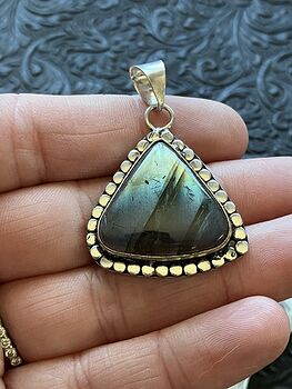 Flashy Labradorite Pendant Stone Crystal Jewelry #ZMHdFj34Kqc