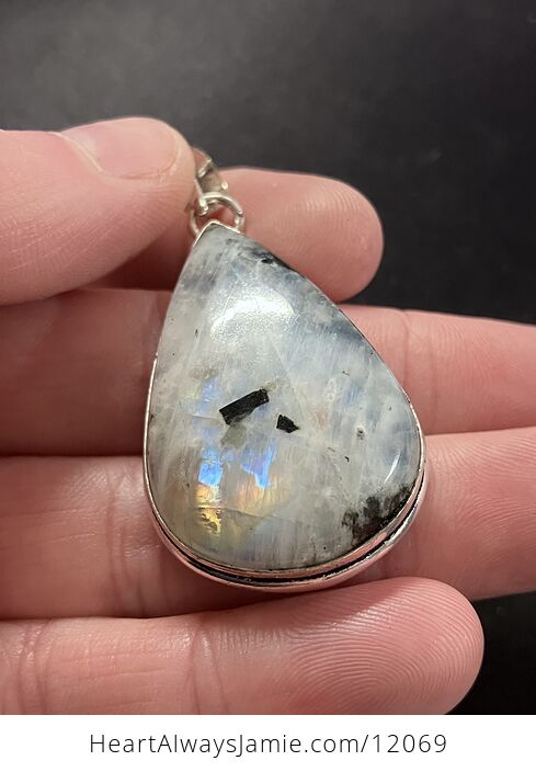 Flashy Rainbow Moonstone Gemstone Crystal Jewelry Pendant - #30Xsa5Tr5LI-24