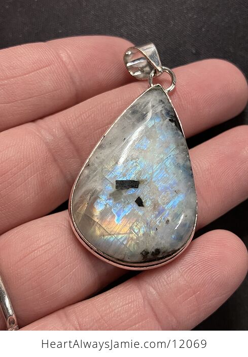 Flashy Rainbow Moonstone Gemstone Crystal Jewelry Pendant - #30Xsa5Tr5LI-7