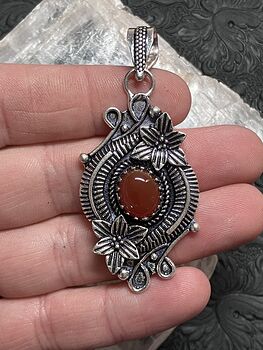 Floral Carnelian Pendant Gemstone Crystal Jewelry #ORXXnXHR3ME