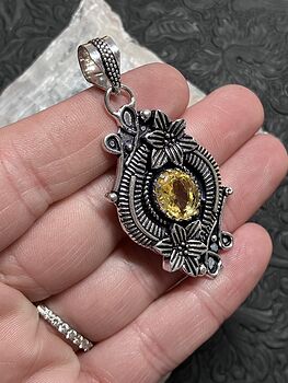 Floral Citrine Pendant Gemstone Crystal Jewelry #N4jEKHUgeNc