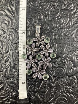 Floral Peridot Crystal Jewelry Stone Pendant #K8xdEqfj9GA