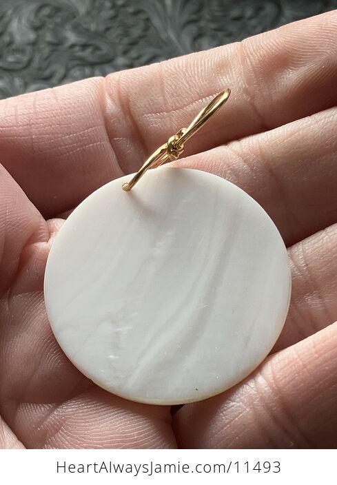 Flying Pegasus Horse Mother of Pearl Mop Carved Shell Jewelry Pendant - #y0Jhq6yM5ZA-5