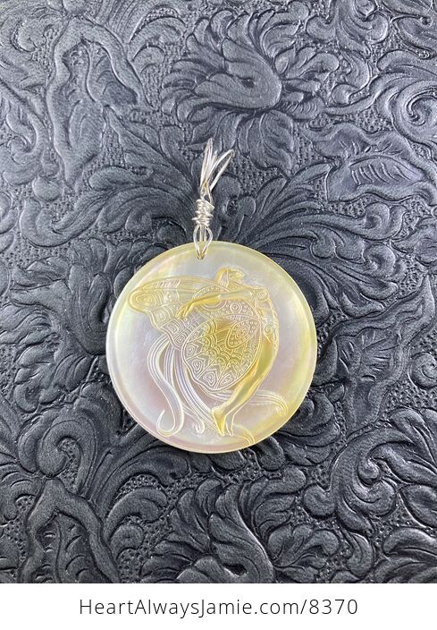 Flying Pixie Fairy Carved in Mother of Pearl Shell Pendant Jewelry - #2fmMbORlxbc-3