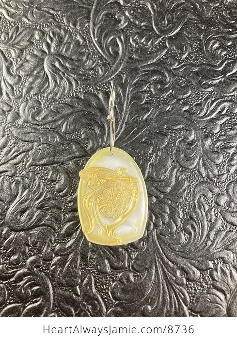 Flying Pixie Fairy Carved in Mother of Pearl Shell Pendant Jewelry - #iIH79fk5X6A-2