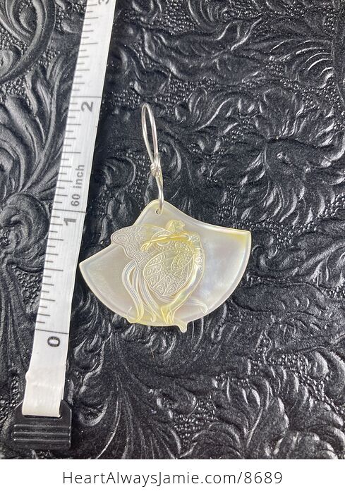 Flying Pixie Fairy Carved in Mother of Pearl Shell Pendant Jewelry - #qvyNCJJquNw-5