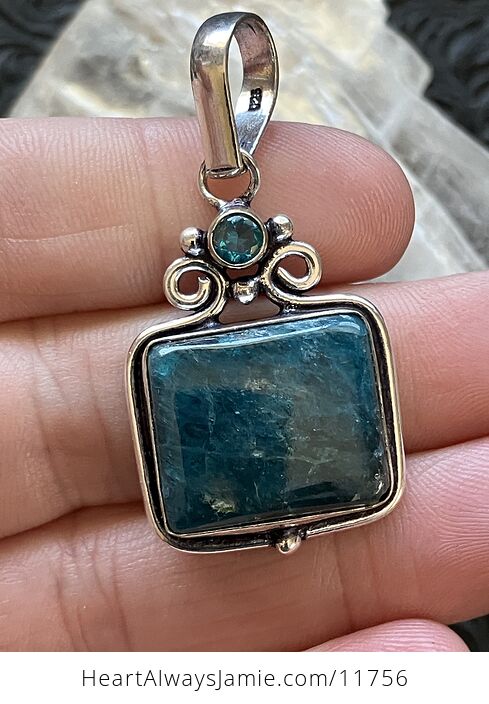 For Angela Blue Apatite Stone Crystal Jewelry Pendant - #NXegCRpYWeM-1