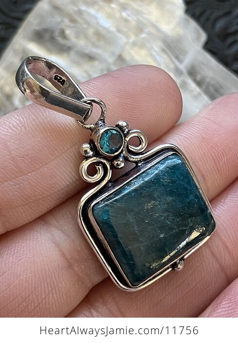 For Angela Blue Apatite Stone Crystal Jewelry Pendant - #NXegCRpYWeM-4