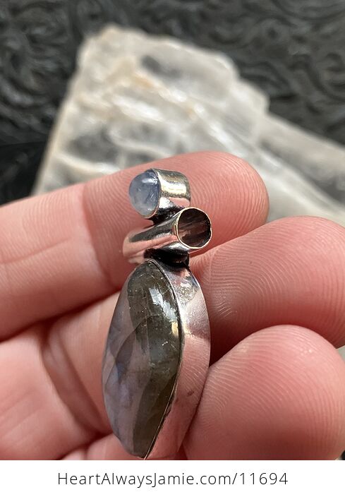 For Angela Dainty Rainbow Moonstone and Labradorite Gemstone Crystal Jewelry Pendant - #74q5ger5QI8-5
